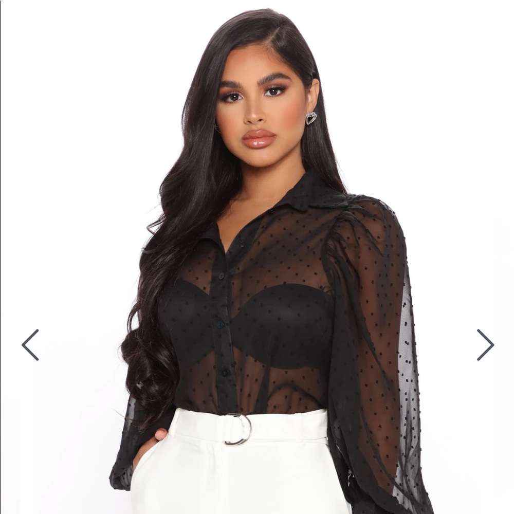 Transparent Black Blouse